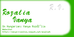 rozalia vanya business card